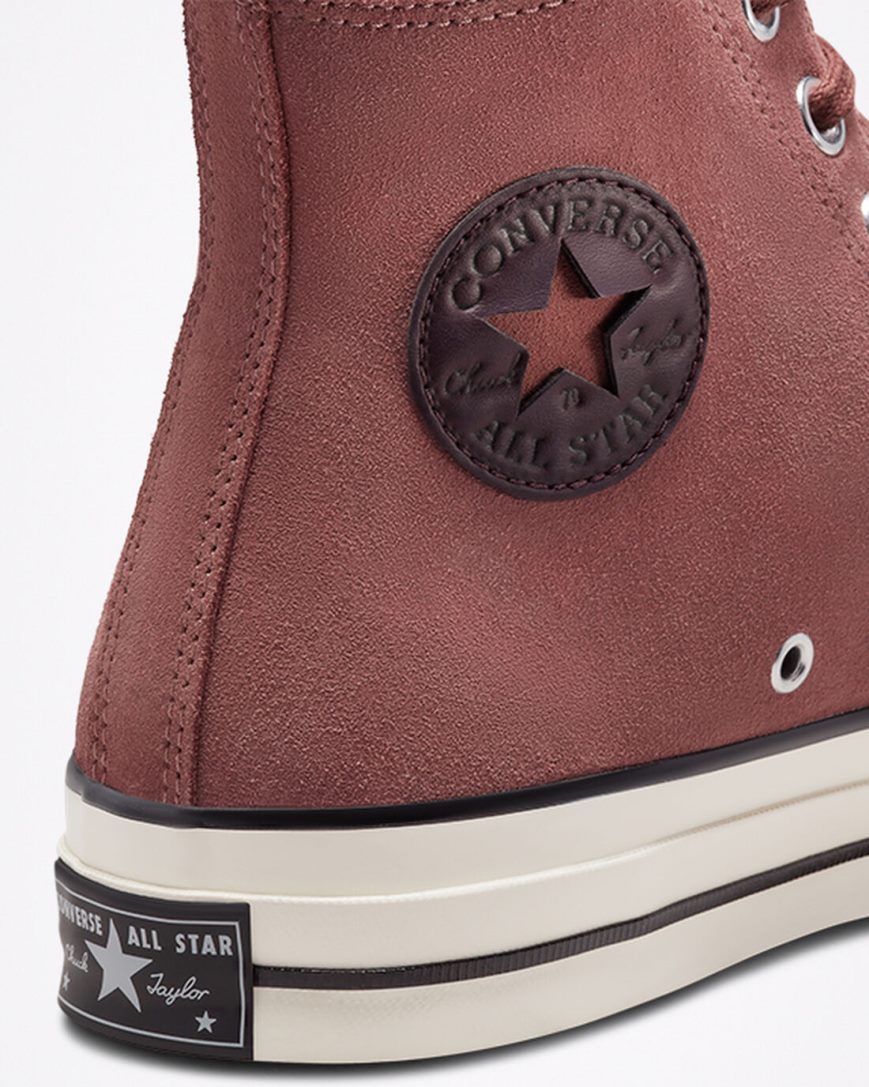 Men's Converse Chuck 70 Suede High Top Shoes Burgundy / Black | AU 0916CL